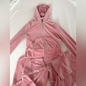 Pink Juicy couture Tracksuit set, zip up, and flare pants